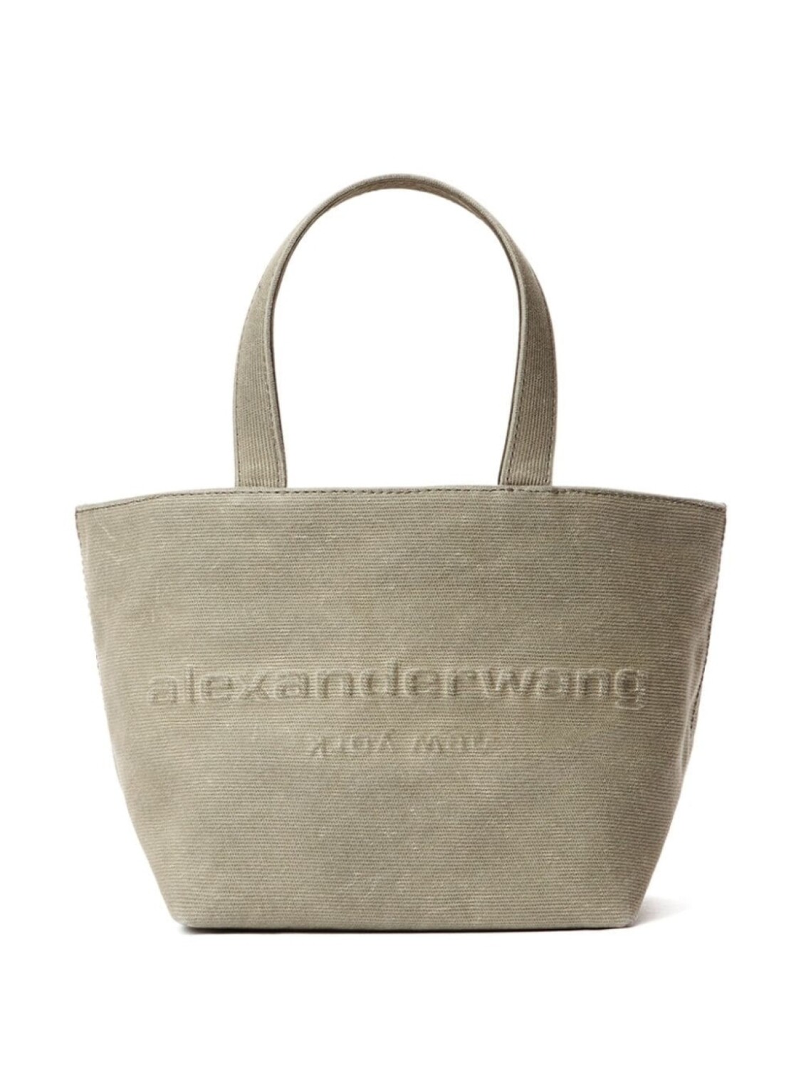 

Alexander Wang маленькая сумка-тоут с тисненым логотипом Punch, нейтральный цвет