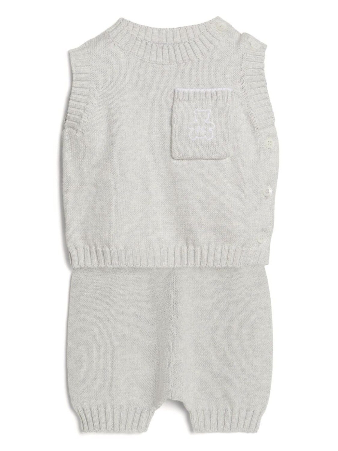 

Brunello Cucinelli Kids топ с вышитым логотипом, серый