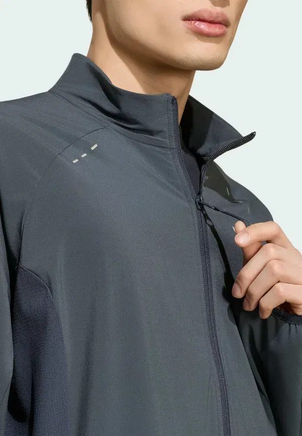 Куртка-худи Adidas Originals Tech Trefoil Essentials FZ Hood Track Top Summer Jacket, серый ночной — фото 4
