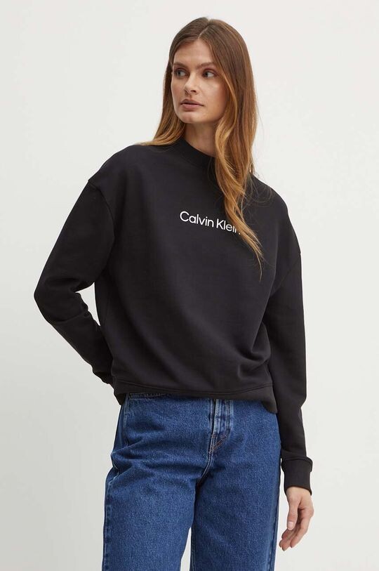

Хлопковая толстовка Calvin Klein, черный