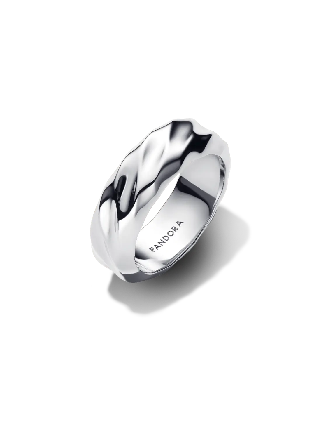 

Кольцо с широкой волнистой полосой Pandora, серебро 925 пробы