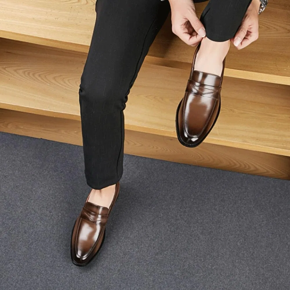 Лоферы мужские из водонепроницаемой кожи, модель Dress Shoes, коричневый UOPYNE — фото 3