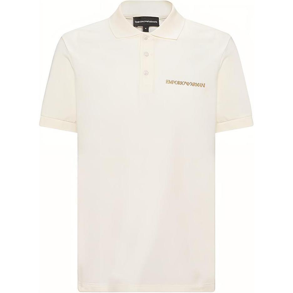 

EMPORIO ARMANI Поло мужское экрю, Белый, EMPORIO ARMANI Поло мужское экрю