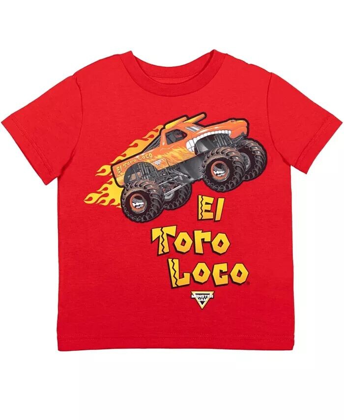 Набор из 4 футболок с рисунком El Toro Loco Zombie Maximum Destruction для мальчиков для малышей Monster Jam, мультиколор — фото 2