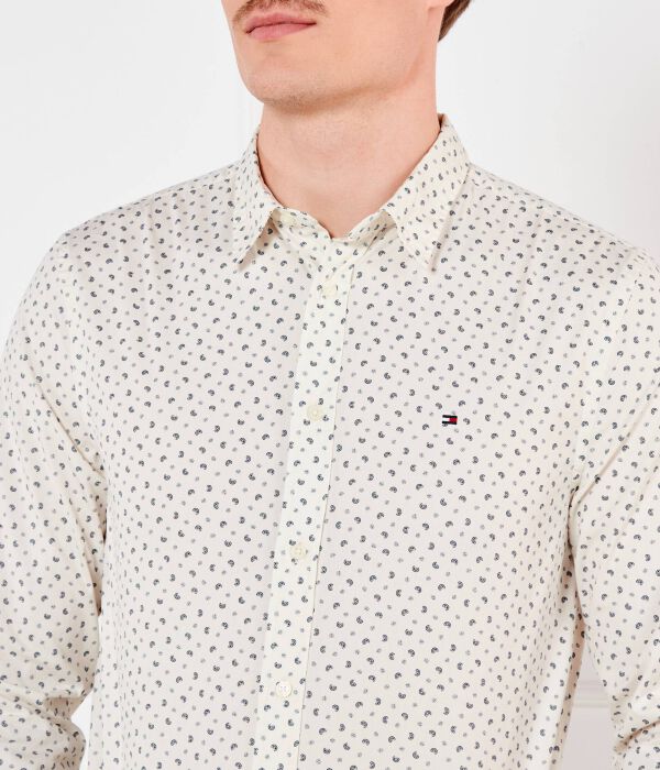 Рубашка Slim fit Tommy Hilfiger, экрю — фото 4