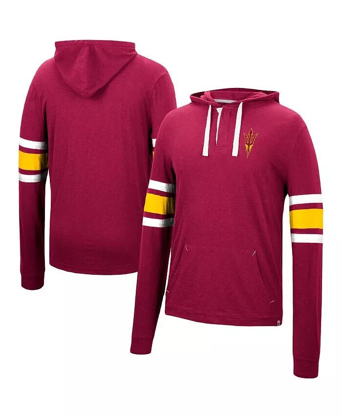 

Мужская темно-бордовая футболка с длинным рукавом Arizona State Sun Devils Lebowski Hoodie Colosseum