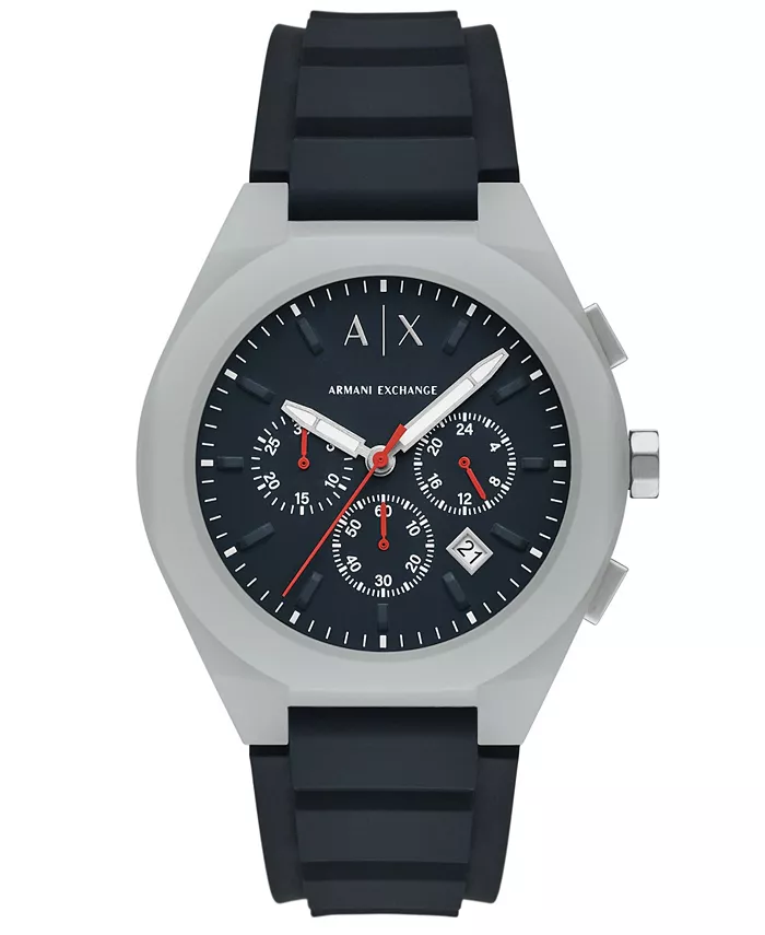 

Мужские кварцевые часы Sync с хронографом синий силиконовый ремешок 44mm A|X Armani Exchange