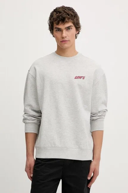 Худи Levi's Relaxed Graphic Crew, серый