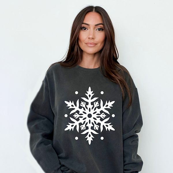 

Белый свитшот с принтом снежинки Simply Sage Market, Pepper