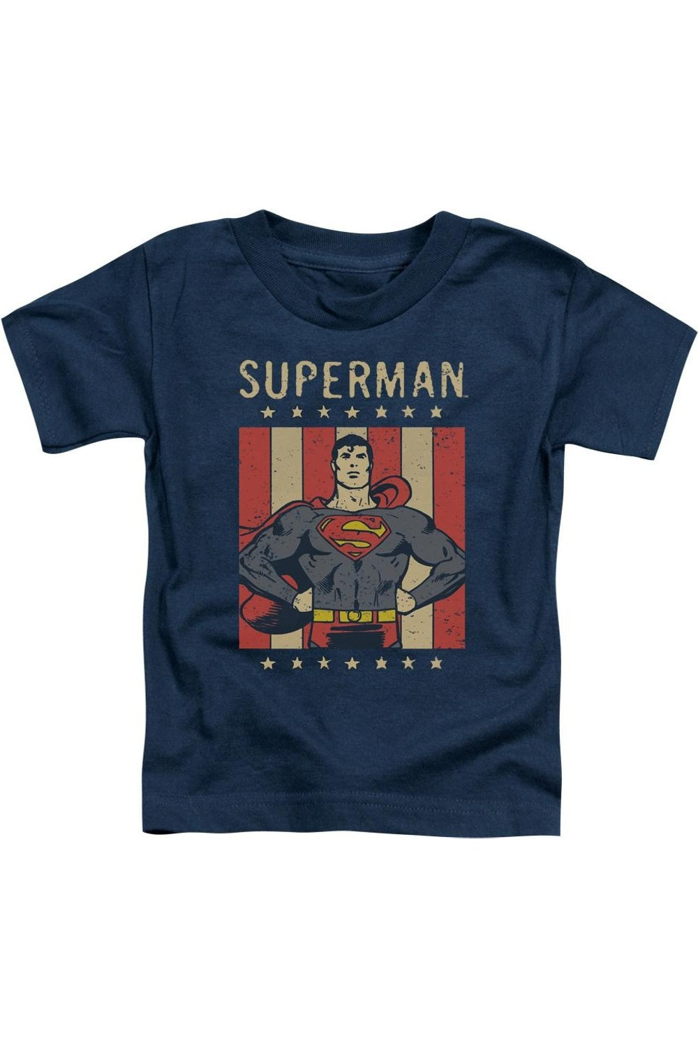 

Футболка для малышей DC Comics Retro Liberty с коротким рукавом Gildan, темно-синий