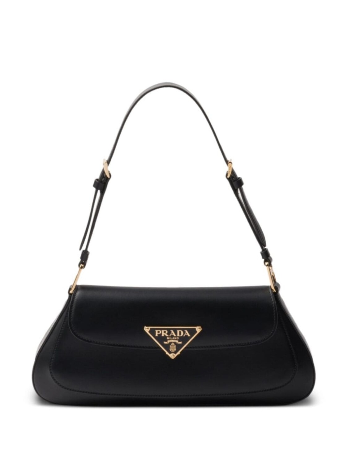 

Сумка Prada на плечо с логотипом, черный