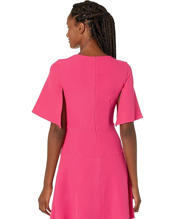 

Платье Vince Camuto Split Flutter Sleeve Fit-and-Flare, розовый