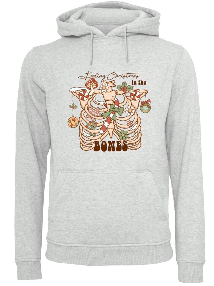 

Пуловер F4NT4STIC Hoodie Feeling Christmas, цвет the bonesgrau meliert