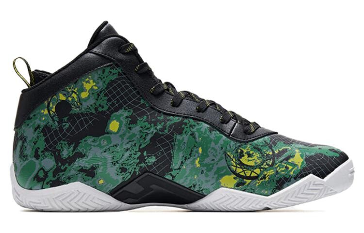Кроссовки QIAODAN Vintage Basketball Shoes Men Mid-top Black, черный — фото 3