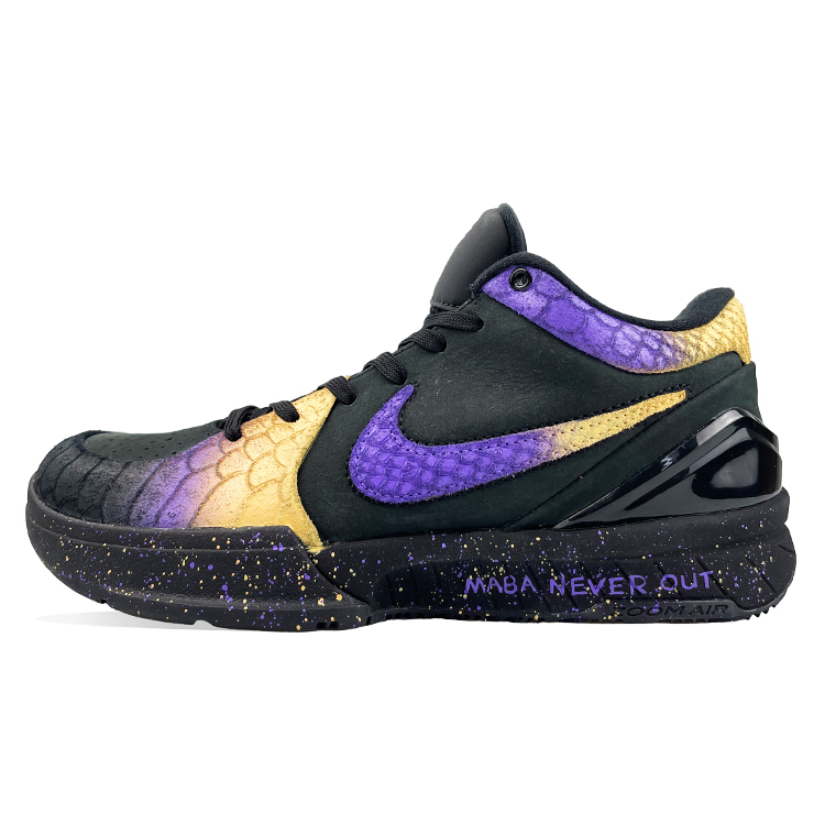 

Nike Кроссовки баскетбольные Zoom Kobe 4 Protro 'Black Mamba' с амортизацией, износостойкие, низкие, унисекс черные фиолетовые золотые, цвет Black