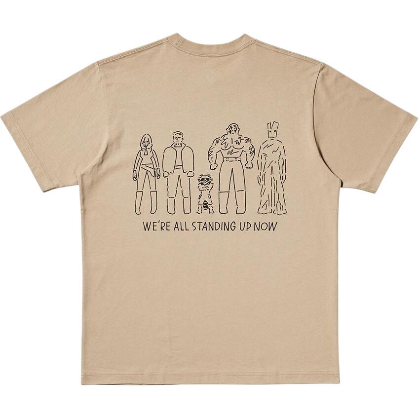 Футболка Yu Nagaba Collaboration унисекс бежевого цвета Uniqlo, бежевый — фото 2