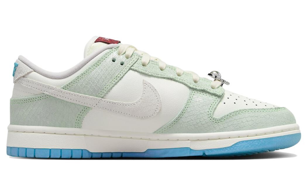 Женские кроссовки для скейтбординга Nike Dunk, Бежевый/Зеленый — фото 2