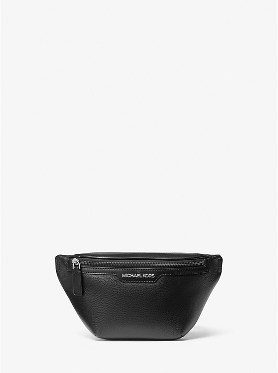 

Маленькая кожаная сумка-слинг Cooper Michael Kors, черный