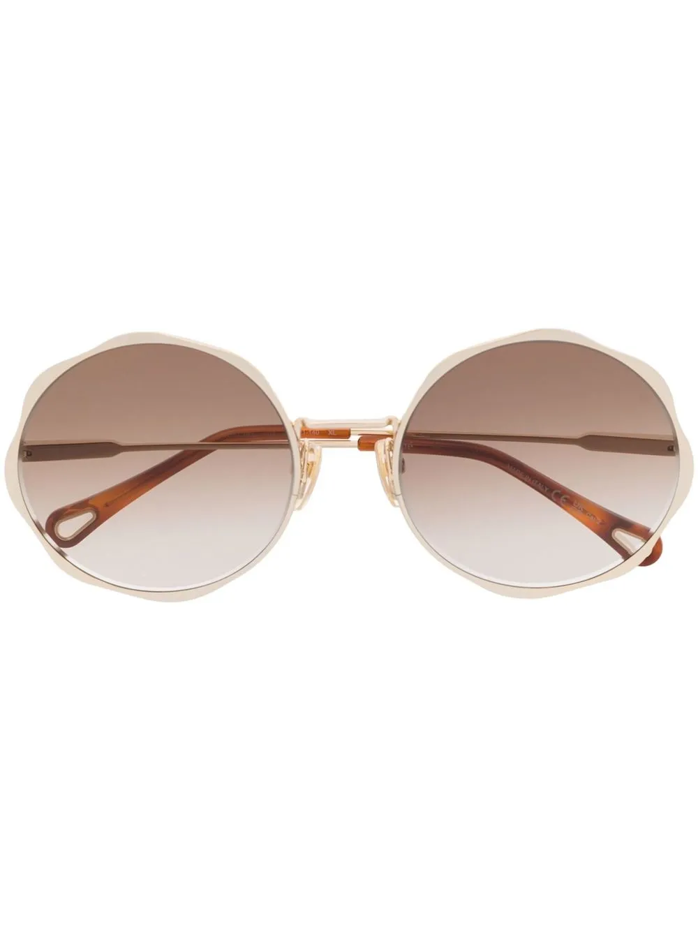 

Солнцезащитные очки в круглой оправе с логотипом Chloé Eyewear, золотой