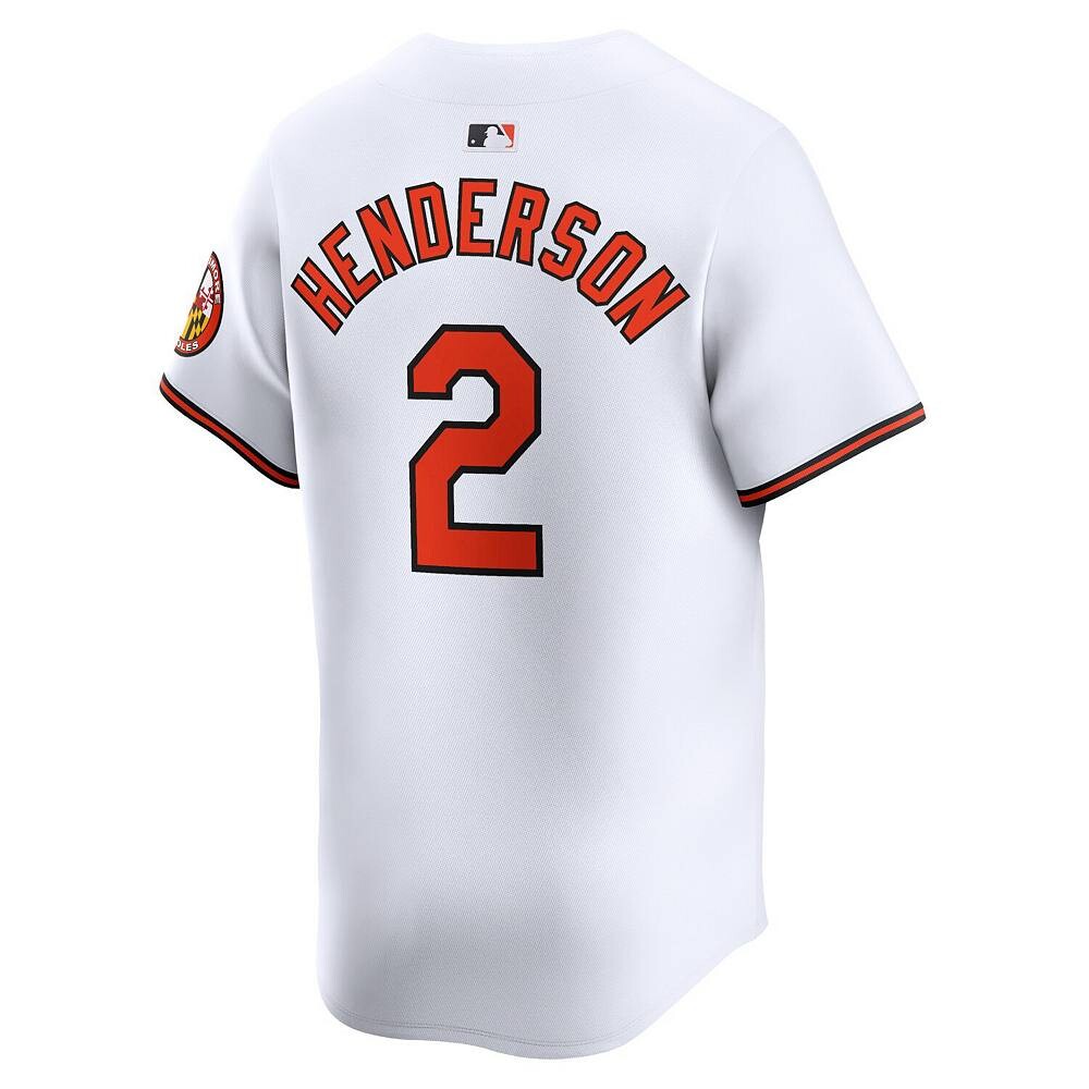 Мужское джерси Nike Gunnar Henderson White Baltimore Orioles Home Limited Player, цвет Orl White — фото 3
