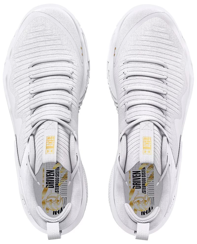 Женские волейбольные кроссовки Under Armour Flow Ace Low, белый/золотой — фото 2