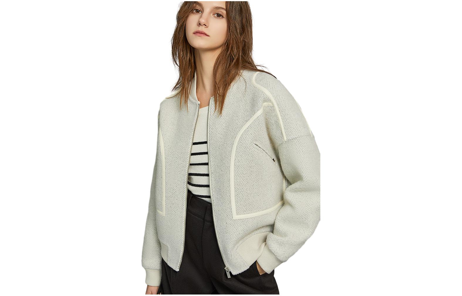 

ELLE Пальто женское светло-зеленое Moderate Straight Fit