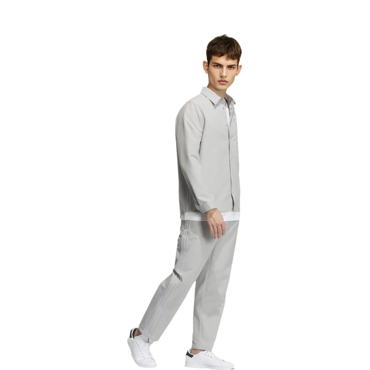 Рубашка мужская светло-серая Adidas, серый — фото 2