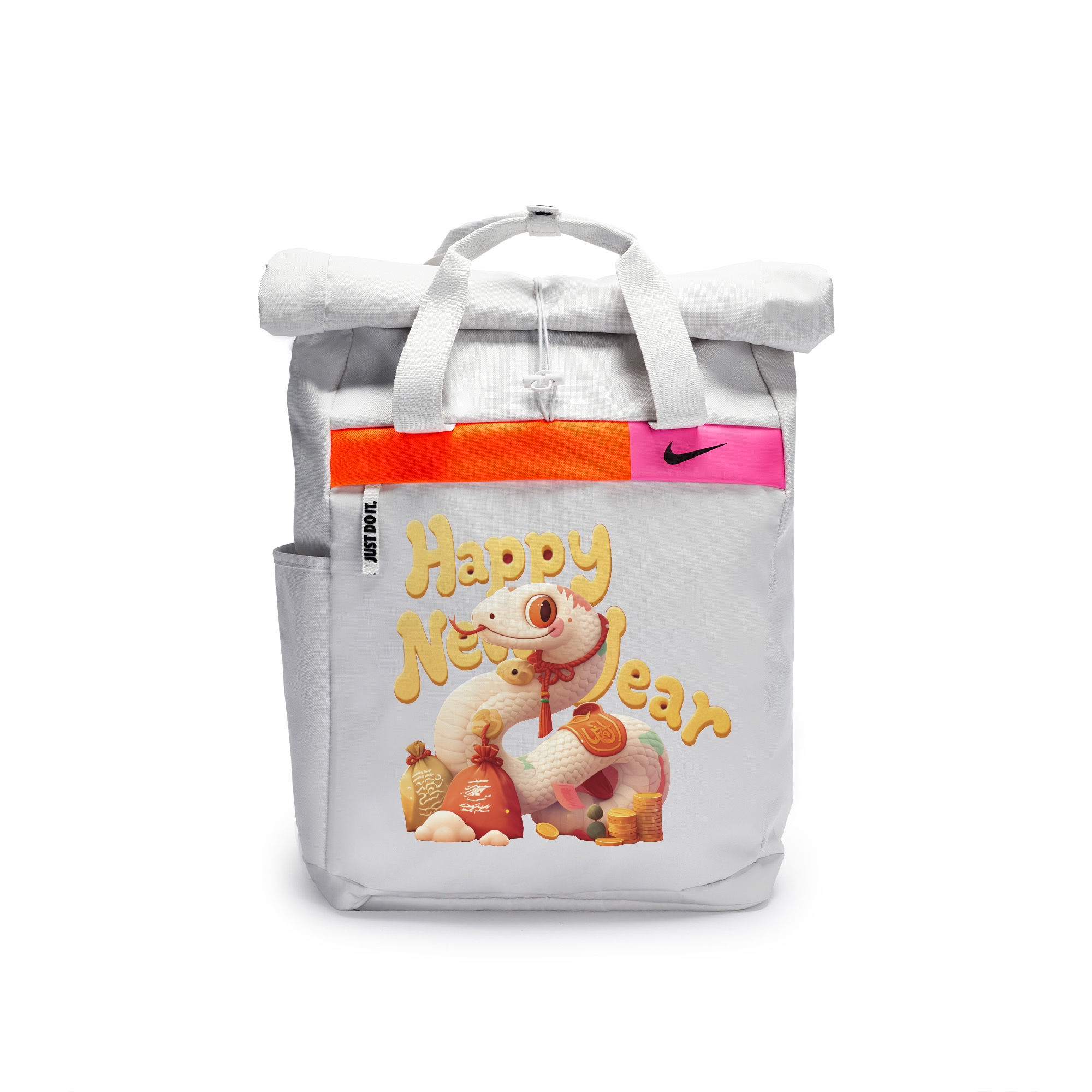 

Nike Повседневный рюкзак унисекс для ежедневных поездок в минималистичном стиле, Auspicious Snake Spring Greeting