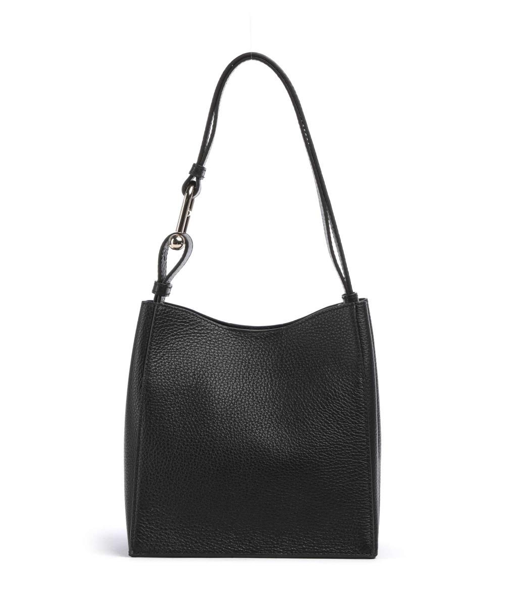 

Мини-Сумка-Ведро Nuvola из зернистой телячьей кожи Furla, черный