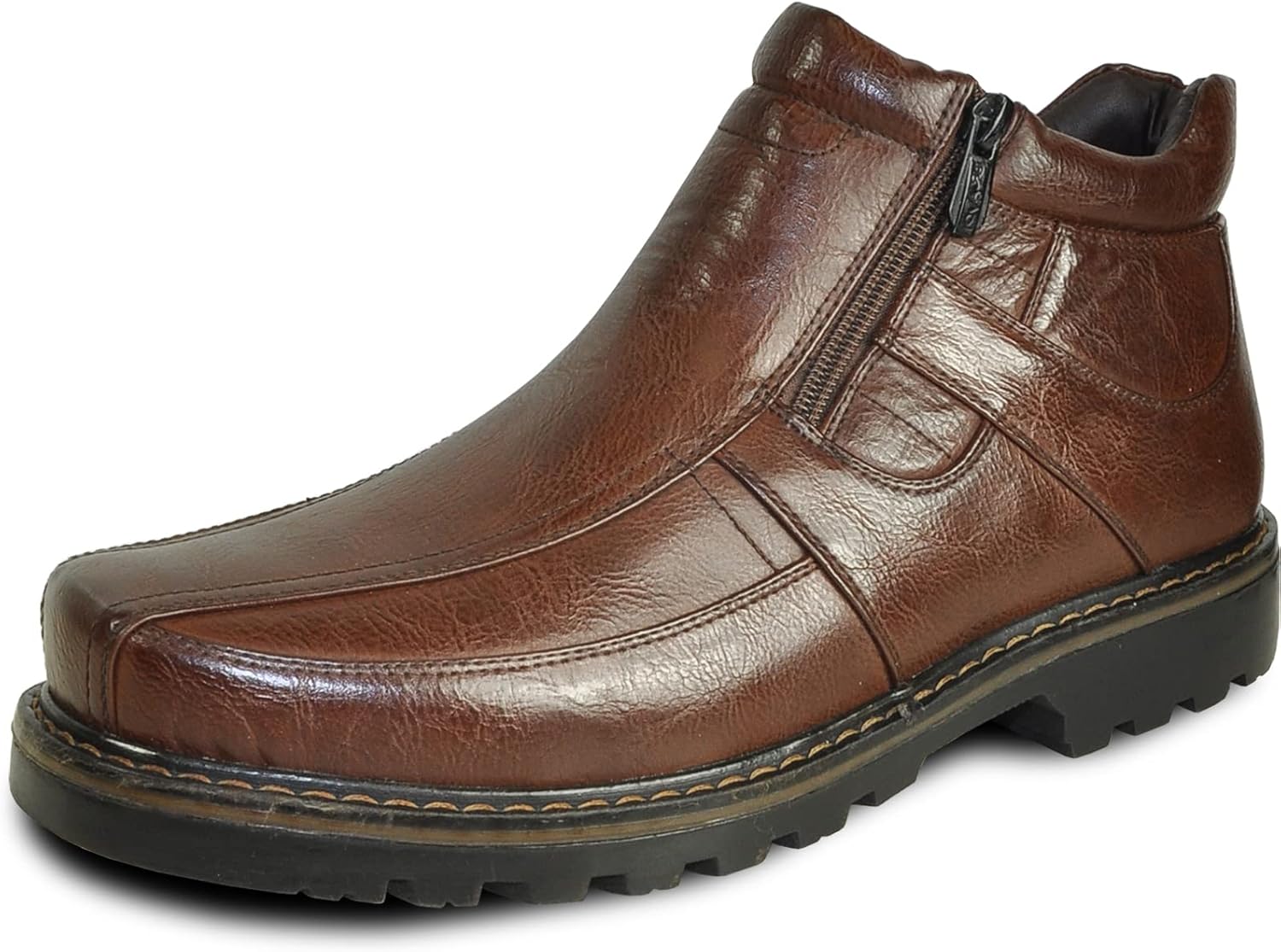 

Браво! Мужские водонепроницаемые зимние ботинки DEAN с меховой подкладкой и двойной молнией, черные и коричневые, размеры 7-13 Bravo!, коричневый