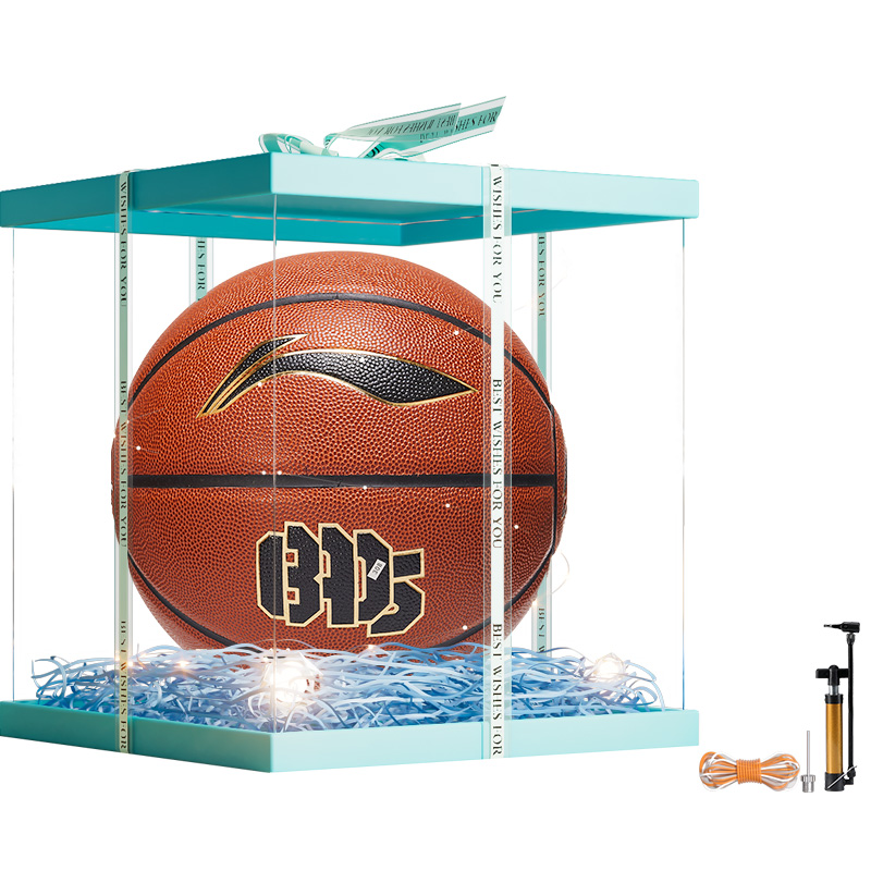 

LINING Badfive PU баскетбольный мяч brown, black, white размер 7 тренировочный unisex