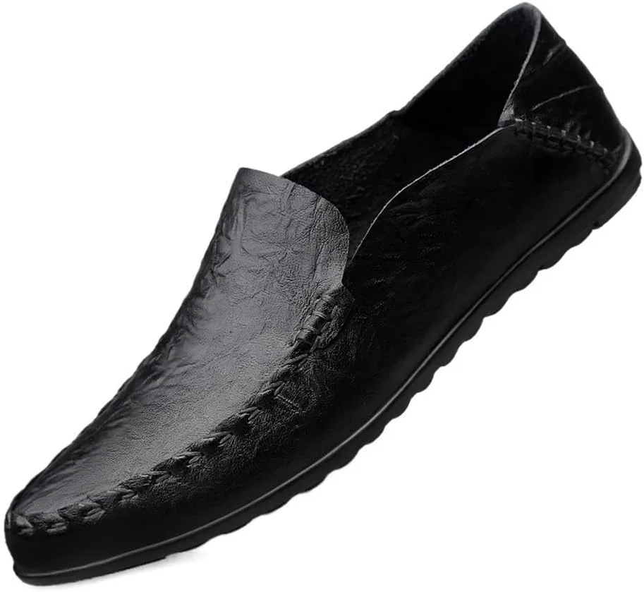 Лоферы мужские из экокожи классические, Black PUGHGAETZF