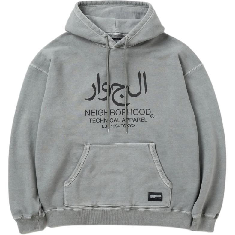 

Пигментная толстовка с капюшоном NEIGHBORHOOD, оливковый