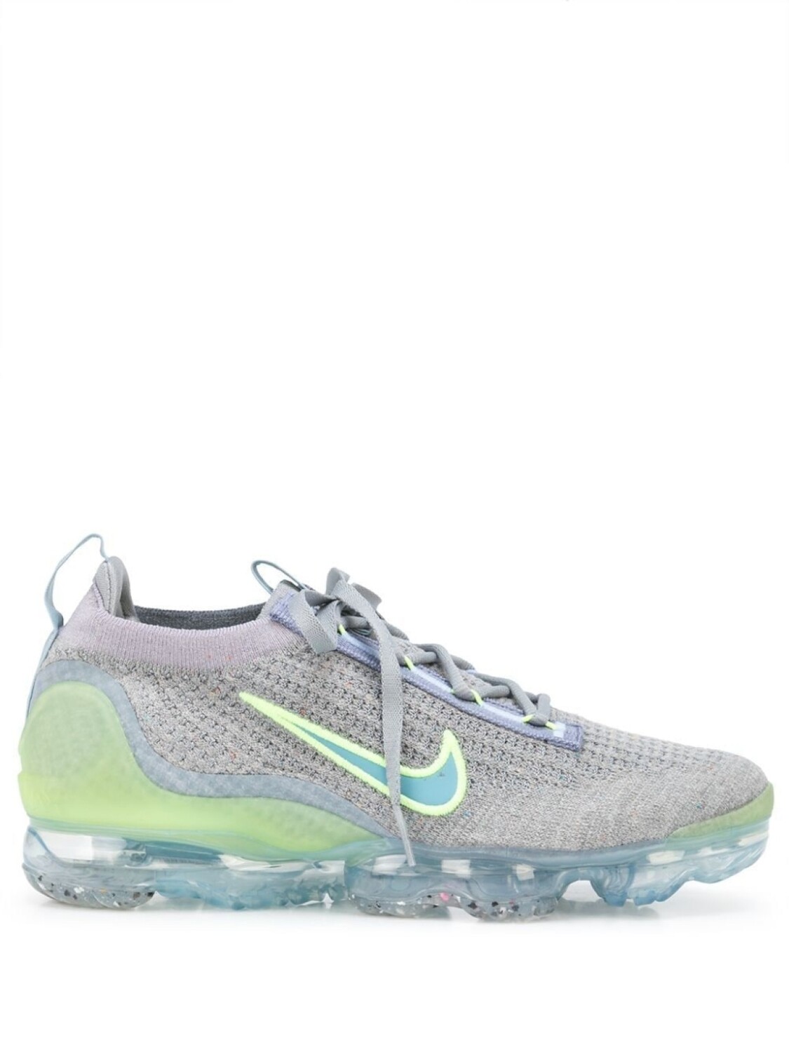 

Кроссовки Nike Vapormax Flyknit 2021, серый/светло-зеленый