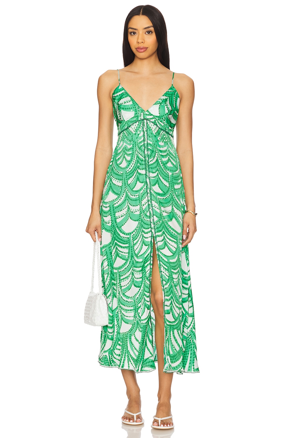 

Макси-платье Denise Poupette St Barth, green himba