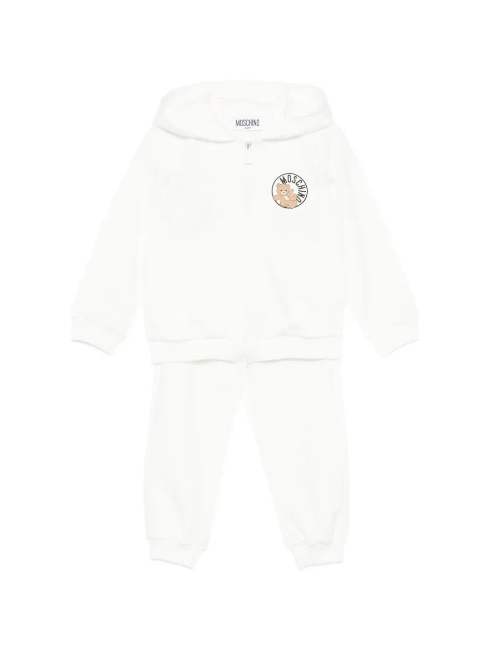 Спортивный костюм с принтом "плюшевый мишка" Moschino Kids, белый