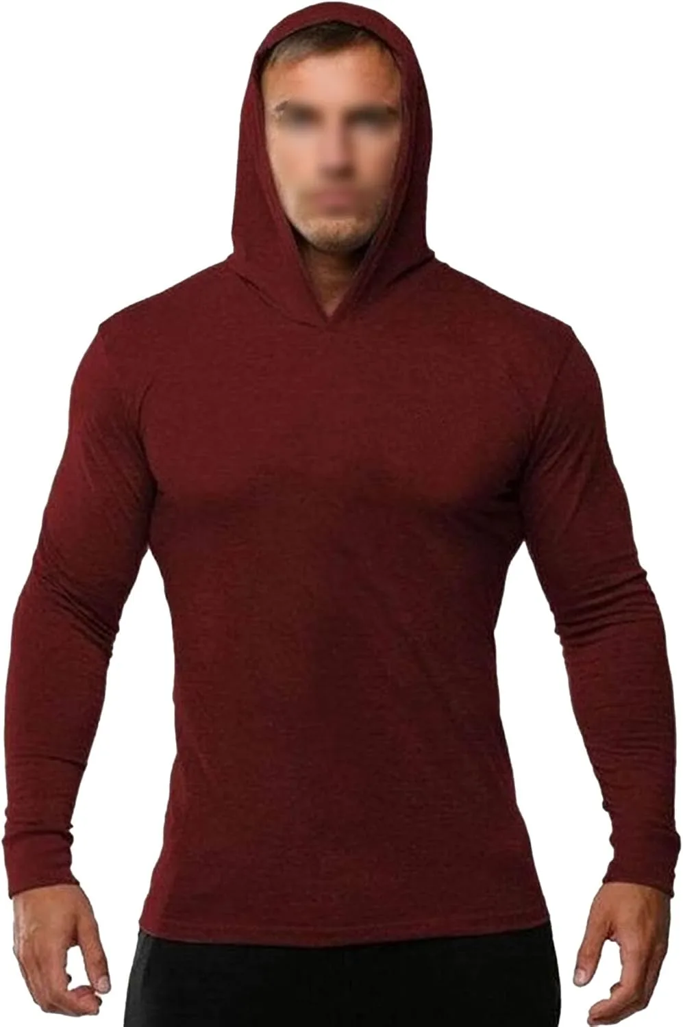 Мужская однотонная толстовка с капюшоном Unisex Adult Fleece