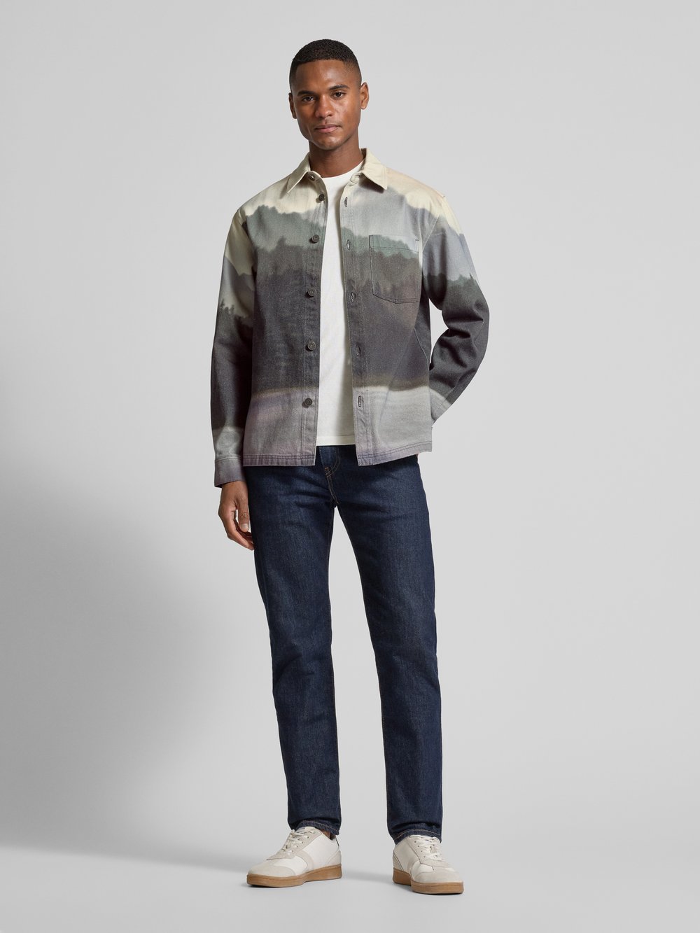 

Куртка-рубашка свободного кроя с нагрудным карманом Scotch & Soda, синий