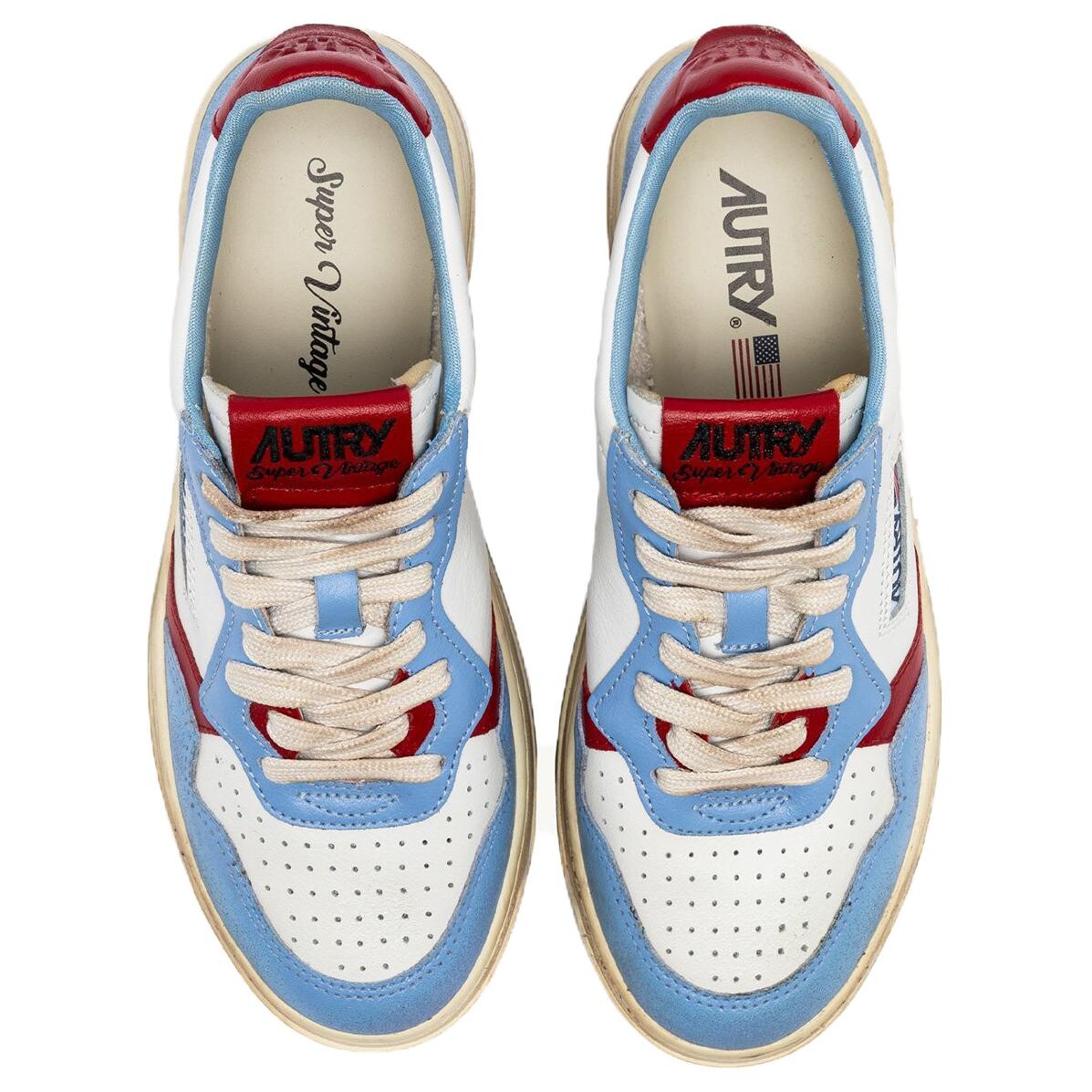 Кроссовки AUTRY Medalist Skateboard Low-Top, синий/белый/красный — фото 4