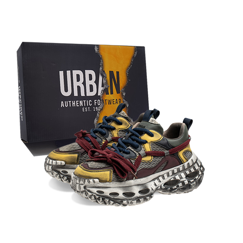 

URBAN AUTHENTIC Низкие массивные кроссовки мужские черно-красные, цвет Black Red