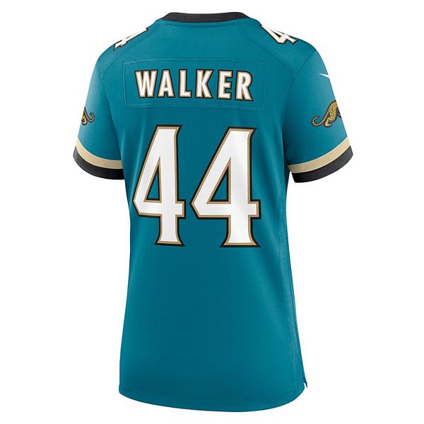 Женская футболка Jacksonville Jaguars Travon Walker Prowler Throwback Game Teal Nike — фото 4