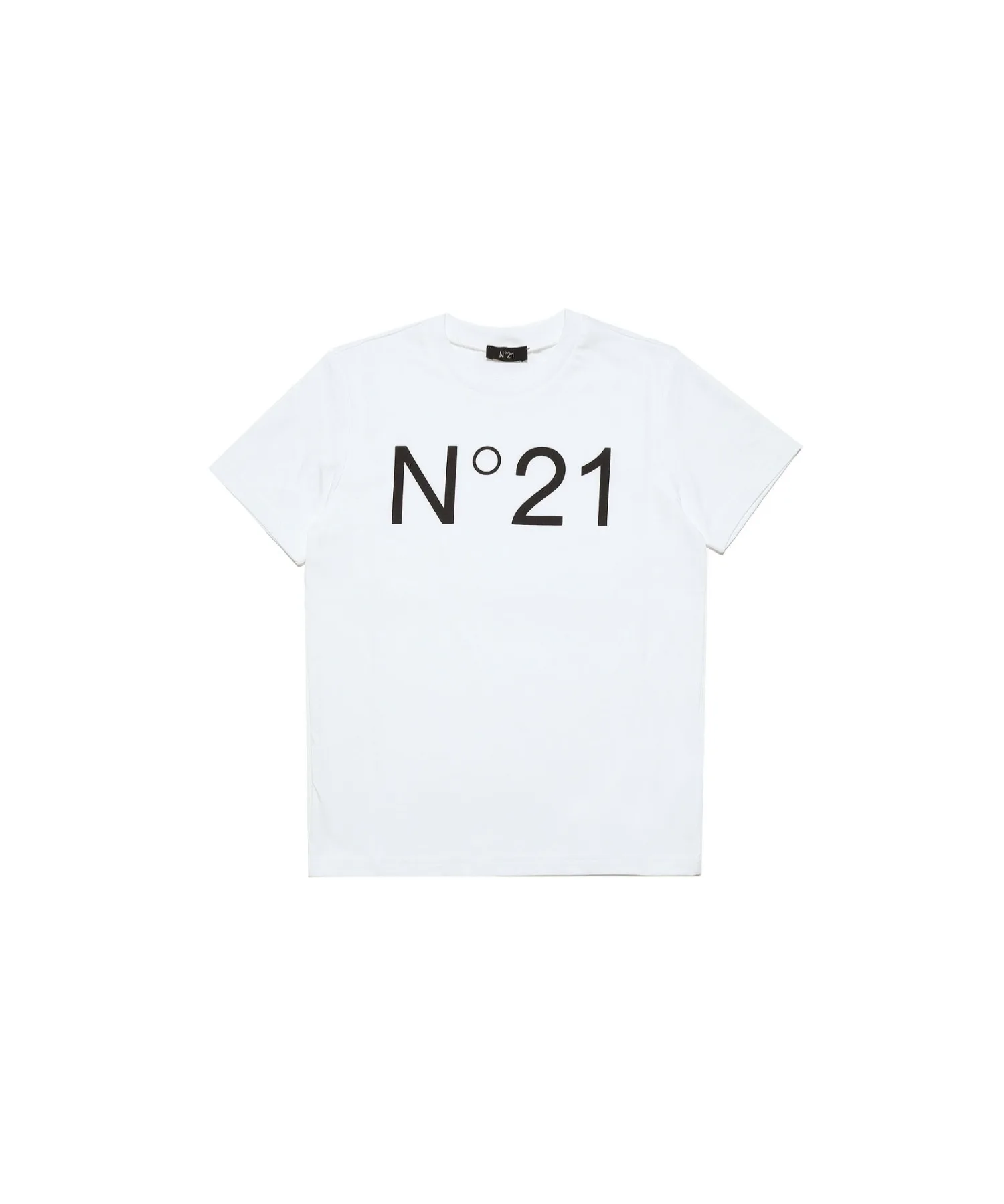 Детская футболка с логотипом 100% Cotton N°21 N21173N0153 белая