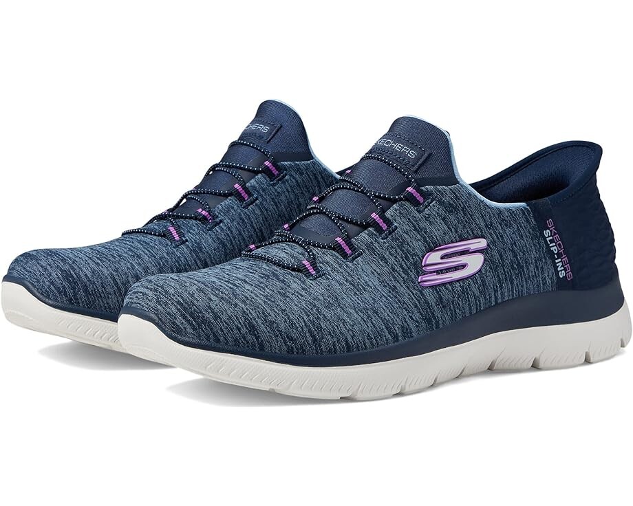 Кроссовки SKECHERS Summits - Hands Free Slip-Ins, цвет Navy/Purple