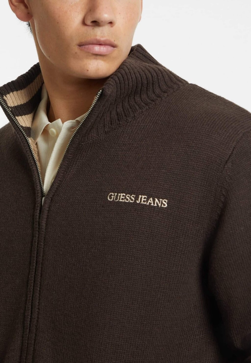 

Кардиган LS ZIPPED Guess Jeans, коричневый