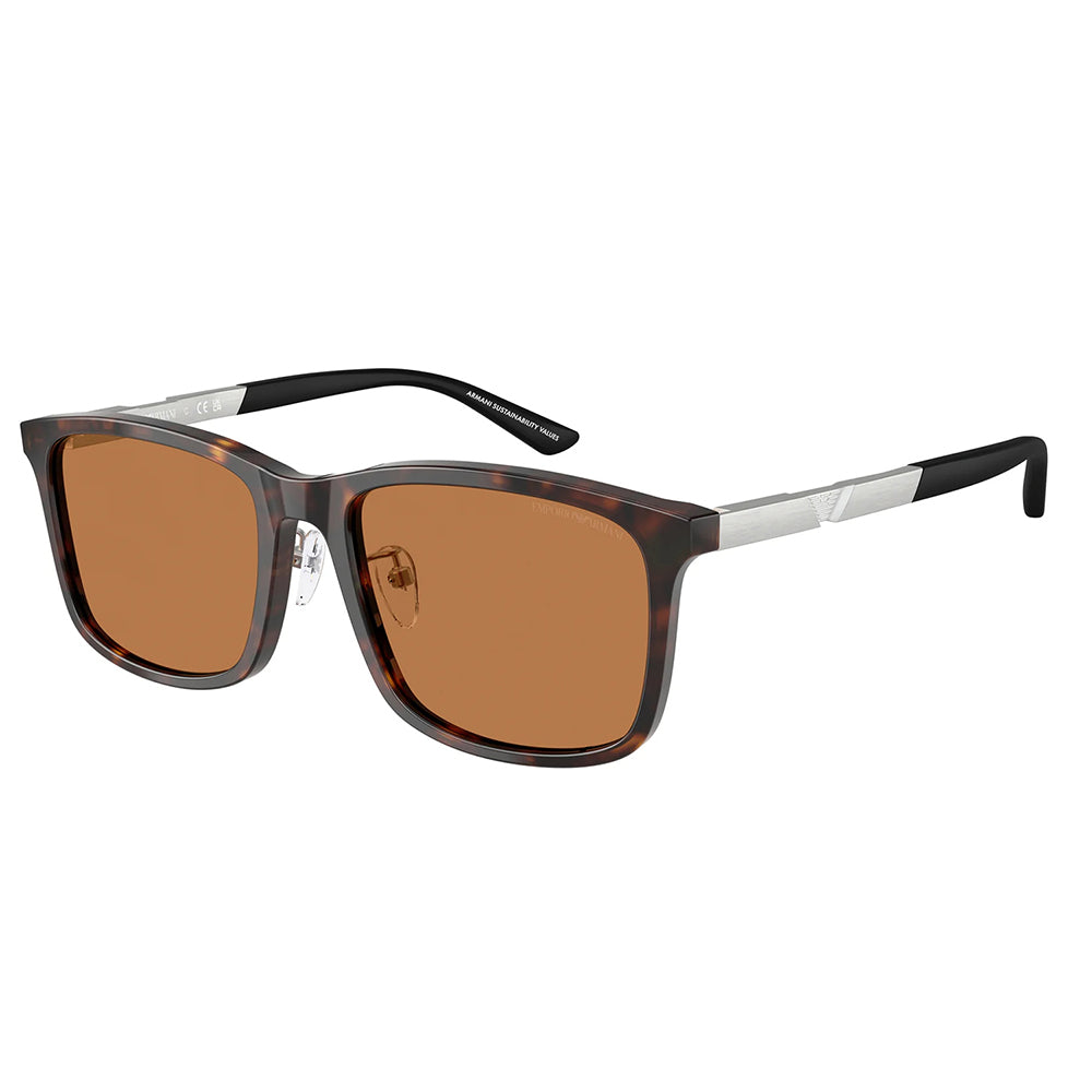 

Солнцезащитные очки Emporio Armani EA 4241D 502673 57 мм унисекс в квадратной оправе, цвет shiny havana