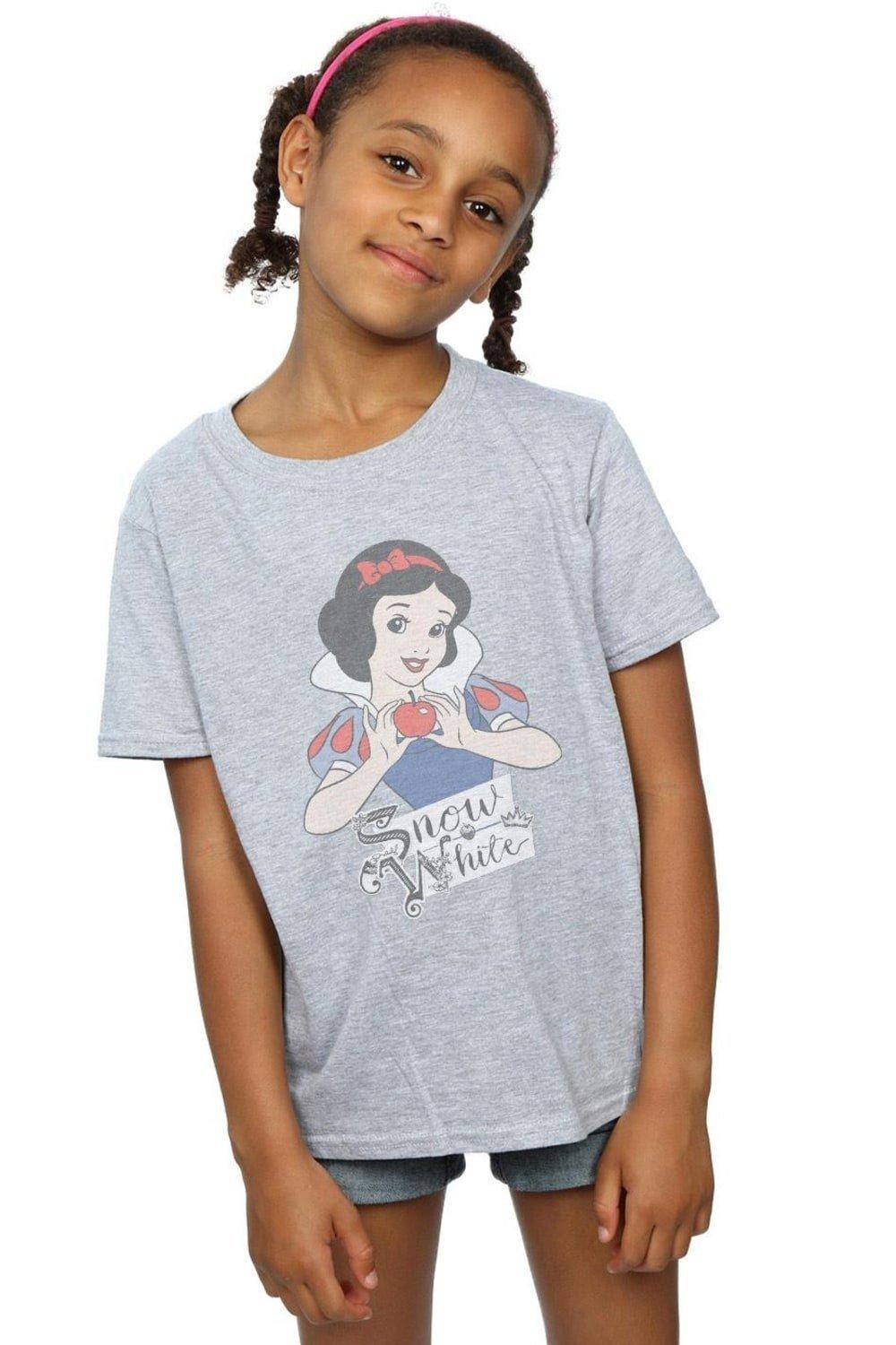 

Хлопковая футболка Snow White Apple Disney Princess, серый