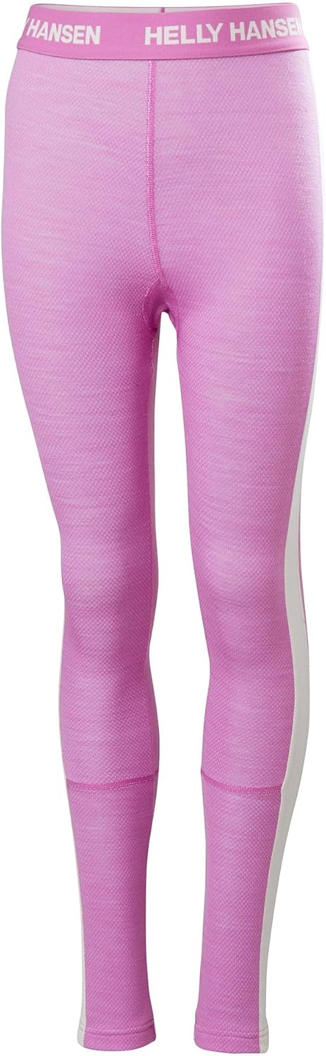 Helly-Hansen Jr Lifa Merino Midweight Set - детское термобелье, базовый слой, влагоотводящая шерсть мериноса, для зимнего катания на лыжах Helly Hansen, 089 Meta Pink — фото 2