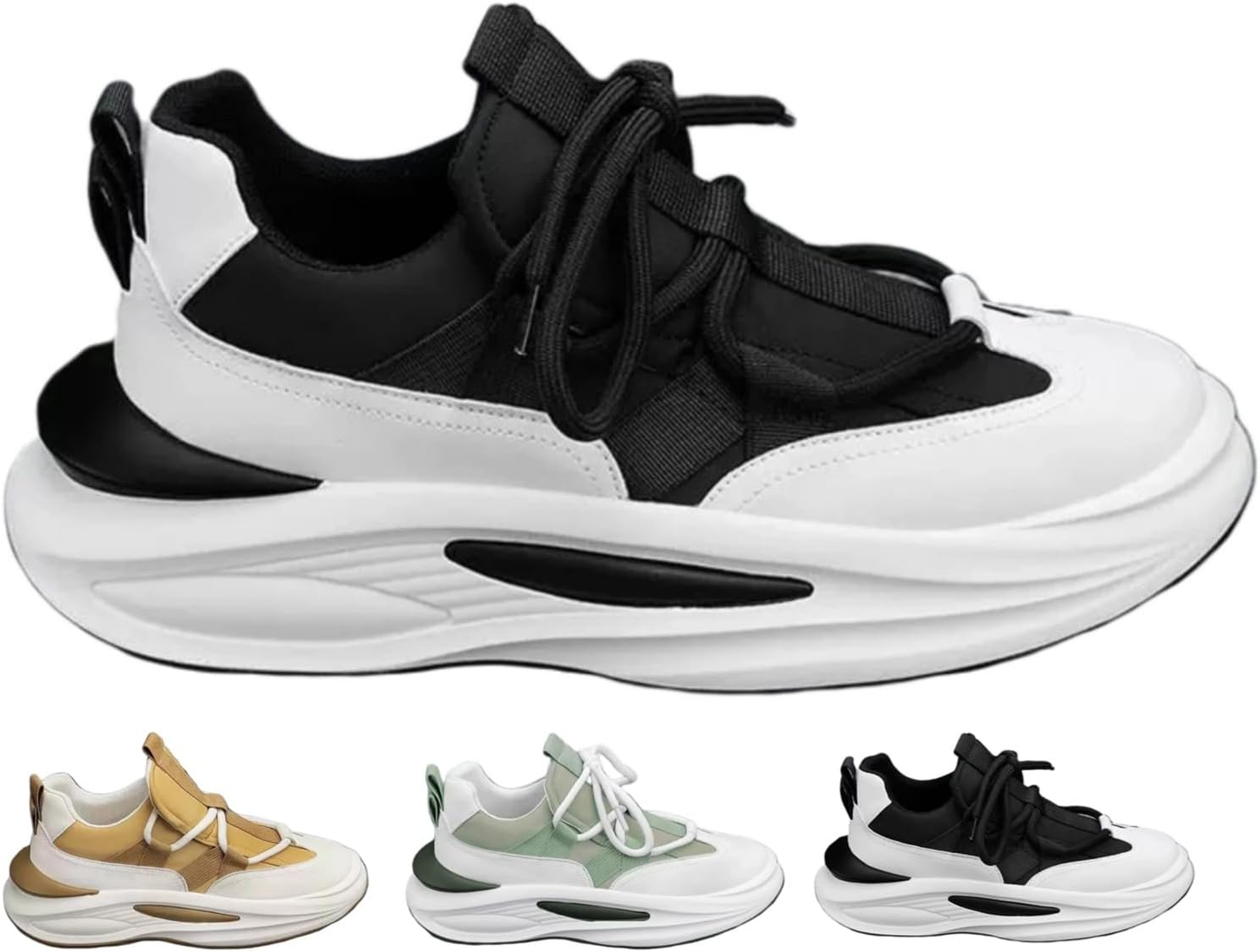 

Модные массивные кроссовки для женщин и мужчин, стиль Y2K, трендовые платформы, дышащие, для повседневной ходьбы и бега, кроссовки папы, с нескользящей подошвой Macefil, черный