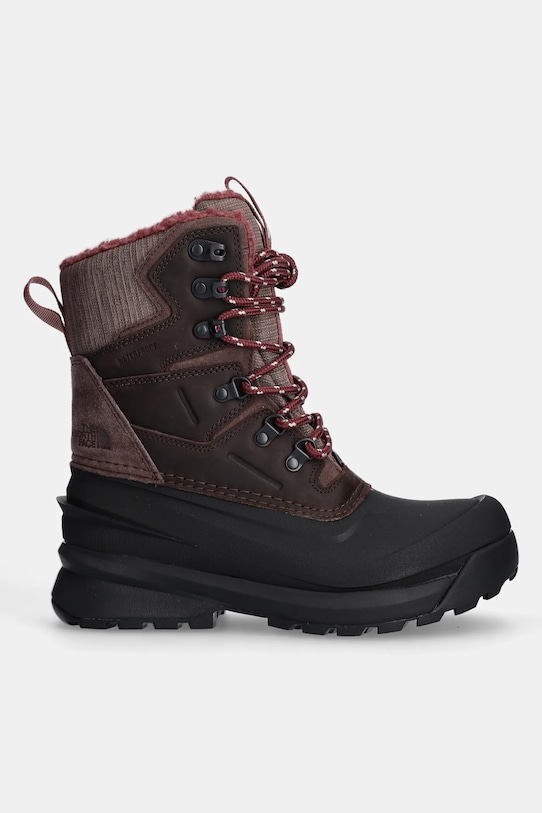 Женские зимние ботинки The North Face Chilkat V 398 высокие комбинированные, коричневый — фото 2