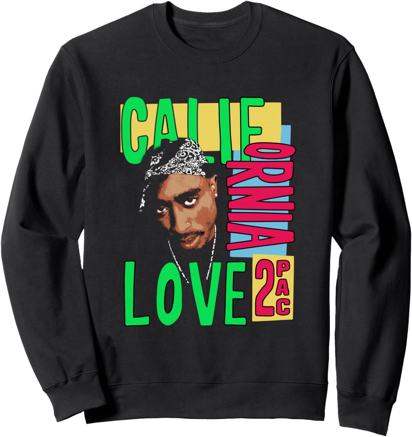 

Официальная толстовка Tupac California Love, черная Tupac Shakur, Черный, Официальная толстовка Tupac California Love, черная Tupac Shakur
